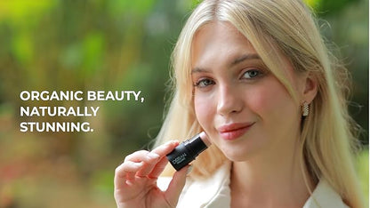 3 in 1 Natural Ingredient 90% Organic Blusher Stick For Lips, Eyes, & Cheeks, Hydration And Natural Beauty Apply directly And Blend With Fingertips, Small Enough to Carry (ROSE DUST)