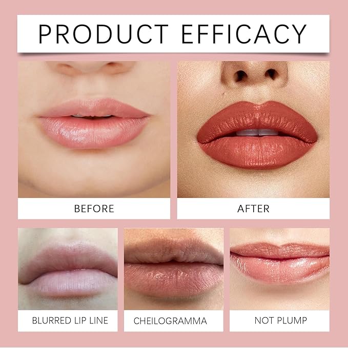 Peel off Lip Liner Stain, Tattoo Magic Color Matte Nude Lipstick Lip Stain Peel, Waterproof Long Lasting Peel off Lip Liner, Enhancing Complexion & Nourishing for All Skin Types, 02# Coffee