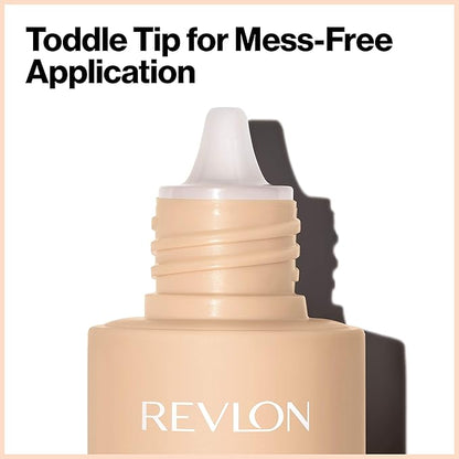 Revlon ColorStay Light Cover Liquid Foundation, Hydrating Longwear Weightless Makeup with SPF 35, Light-Medium Coverage for Blemish, Dark Spots & Uneven Skin Texture, 210 Crème Brulee, 1 fl. oz.