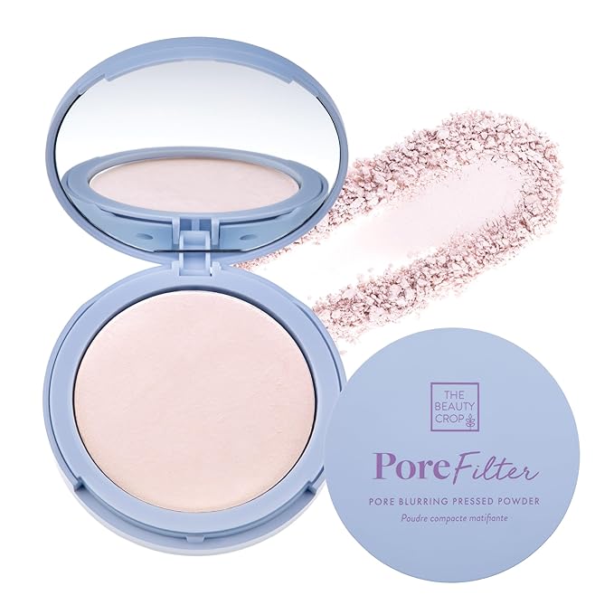 The Beauty Crop PoreFilter Pressed Powder - Blurs Pores & Controls Shine - Lilac Shade - 0.34 oz