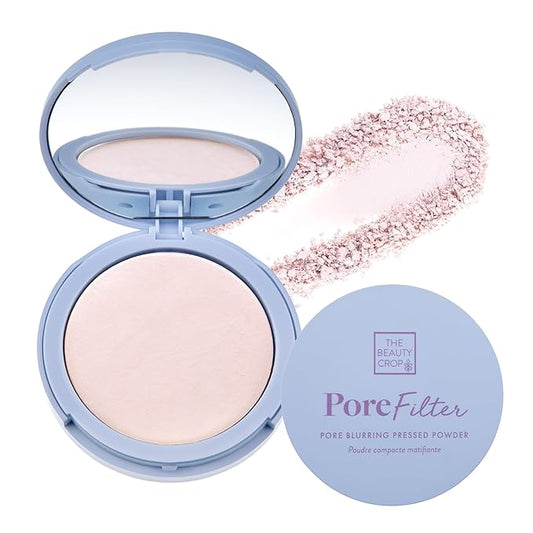 The Beauty Crop PoreFilter Pressed Powder - Blurs Pores & Controls Shine - Lilac Shade - 0.34 oz