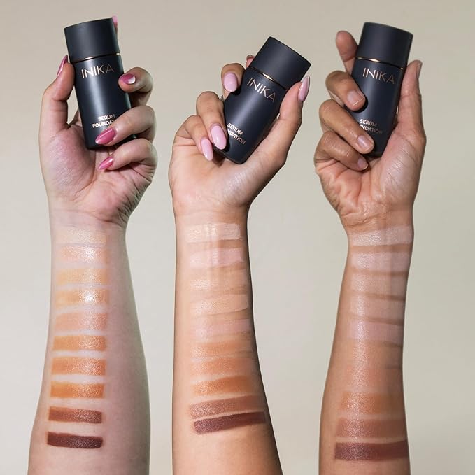 Organic Serum Foundation | Vegan, Buildable Coverage, Weightless Second Skin Feel, Transfer Proof with Skincare Ingredients in Sustainable Packaging. Fearless 25ml