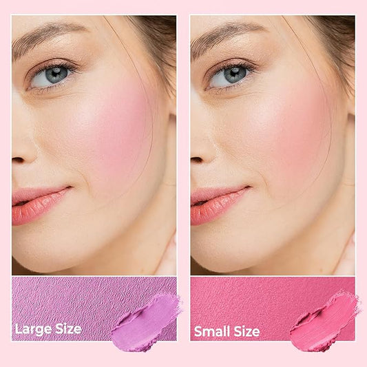 UCANBE Cream Dual Blush for Cheeks: Purple Lightweight Highly Pigmented Blush - Smooth Natural Long-lasting All-Day Face Makeup Blush（03#Lavender）