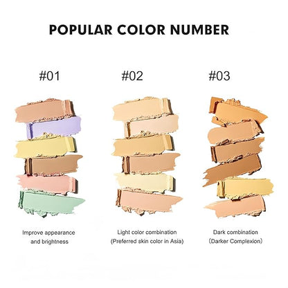 6 Colors Concealer Palette, Colour Correcting Makeup Palette, Long Lasting Smooth Lightweight Concealer And Contour Palette