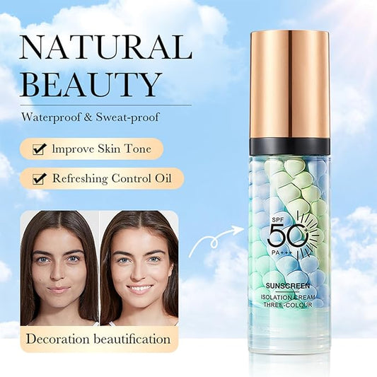 Primer Face Makeup with SPF 50, Color Correcting Primer, Hydrating Face Primer for Makeup, Color Corrector for Redness Waterproof & Long Lasting & Oil Control, Protection Immediately