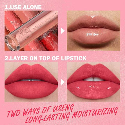 5Pcs Matte Velvet Liquid Lip Gloss Set, Liquid Lip Sticks + 1Pcs Lip Oil Set, Red Lipstick Collection, Rich Colors Long-Lasting Wear Not Fade Waterproof Lip Stain for All Skin Types (set3