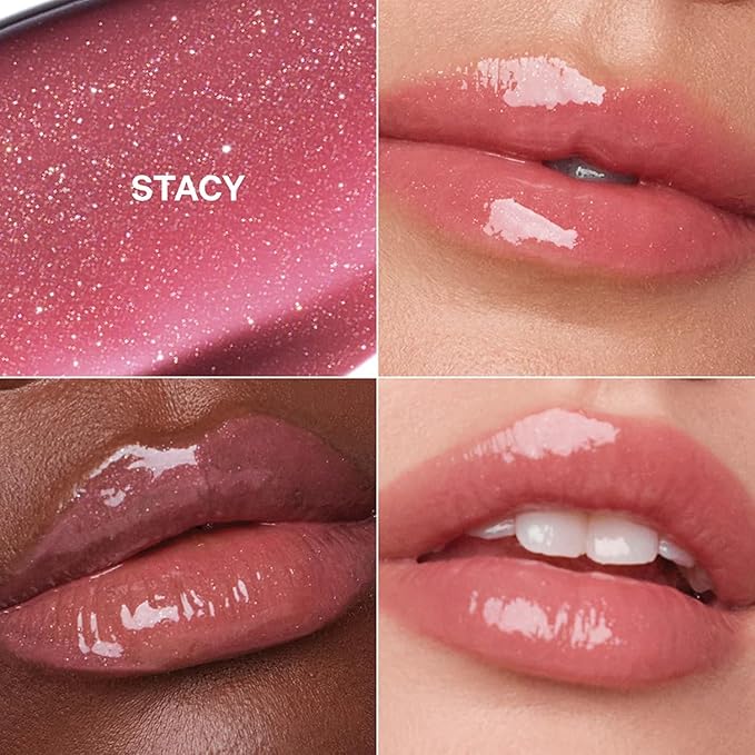 Kevyn Aucoin Celestial Lip Gloss, Stacy (shimmery mauve pink): Light reflecting shine & sheer. Precision makeup artist applicator. Hydrating, non-stick formula. Multi-dimensional 3D plumping effect.