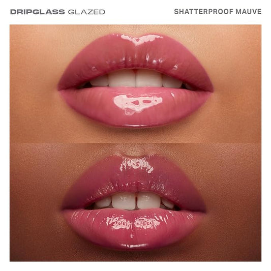 MORPHE Dripglass High Shine Lip Gloss - Glazed, Semi-Sheer & Nourishing Lip Makeup - Buildable Formula Infused with Plant-Derived Squalane & Vitamin E - Shatterproof Mauve (0.13 oz)