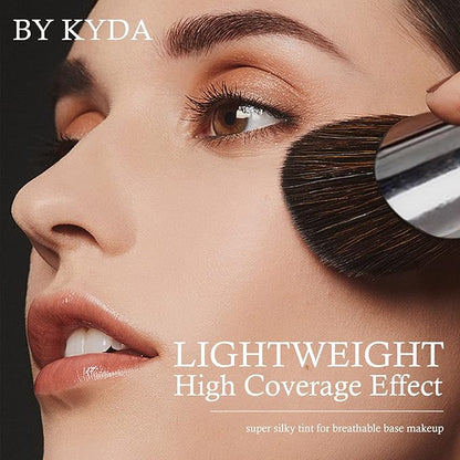 KYDA AirBrush Foundation Spray, Silky Foundation Mist Makeup, Flawless Coverage for Smooth Creamy Nude Finish, Breathable Blendable Lasting Formula, Moisturizing Makeup Primer-#118 Light Beige