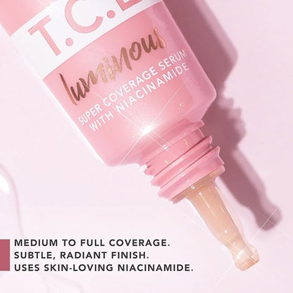 Doll 10 TCE Luminous Super Coverage Serum with Niacinamide - Full Coverage Tinted Foundation Makeup (Medium)