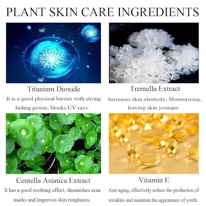 Mushroom Head Air Cushion BB Cream, SuperThiner Concealer Lasting Nude Makeup Moisturizing Brightening Pigment CC Liquid Foundation, Even Skin Tone Makeup Base Primer (Ivory)