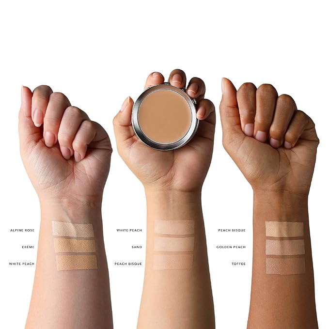 100% PURE Cream Foundation Concealer Face Makeup Medium to Full Matte Coverage - Rich Hydrating Balance for Dry Skin - Vegan Fruit Pigmented Alpine Rose Color (Fair with Cool Undertone) - 0.32 oz