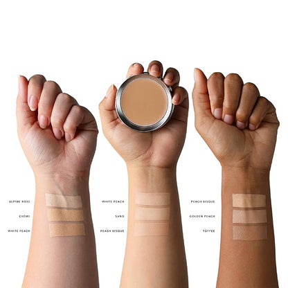 100% PURE Cream Foundation Concealer Face Makeup Medium to Full Matte Coverage - Rich Hydrating Balance for Dry Skin - Vegan Fruit Pigmented Alpine Rose Color (Fair with Cool Undertone) - 0.32 oz