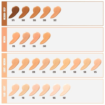Maybelline Fit Me Dewy + Smooth Liquid Foundation Makeup, Soft Honey, 1 Count (Packaging May Vary)