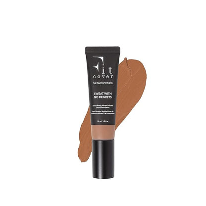 Sweat-Proof Liquid Foundation - Long-Lasting, Buildable, Matte Finish, SPF 15+, Mineral-Infused, Non-Comedogenic, Lightweight, 24-Hour Coverage, Vegan Make Up (Strength)