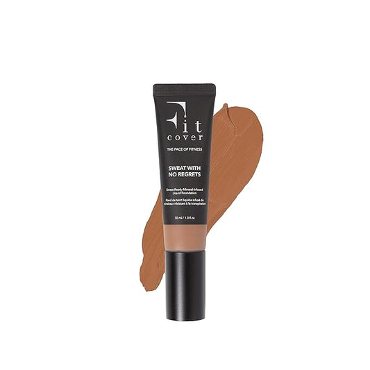 Sweat-Proof Liquid Foundation - Long-Lasting, Buildable, Matte Finish, SPF 15+, Mineral-Infused, Non-Comedogenic, Lightweight, 24-Hour Coverage, Vegan Make Up (Strength)
