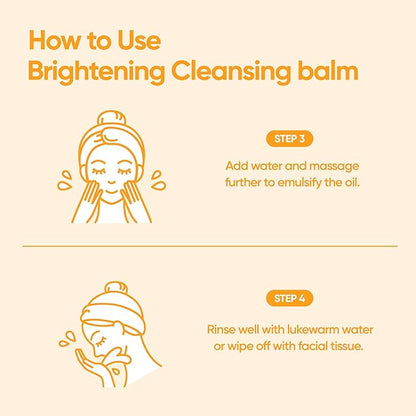 BANILA CO Clean it Zero Brightening Cleansing Balm | Korean Makeup Remover for Radiant Complexion | Vegan | Cleansing Oil, Facial Cleanser Made with Vitamin C & Citrus Extract (100ml / 3.38 fl.oz)