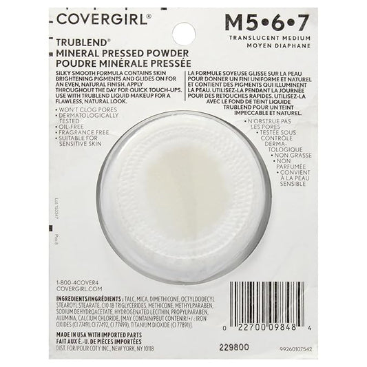 Covergirl Trublend Pressed Powder, 004 Translucent Medium , 0.39 Ounce (Pack of 1)
