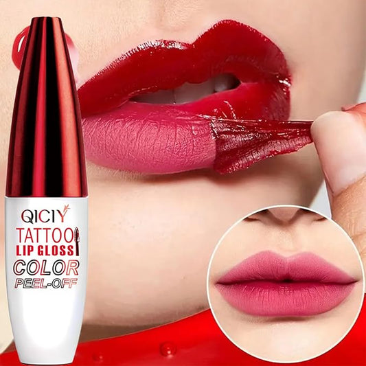 Peel Off Lip Stain Lip Tint,Peel Reveal Lip Stain,Peel Off Tattoo Lipsticks,Nonstick Cup Lip Gloss,2-Color Tear Lip Gloss Long-lasting Moisturizing lipstick Easy to color without pulling dry (01+02)