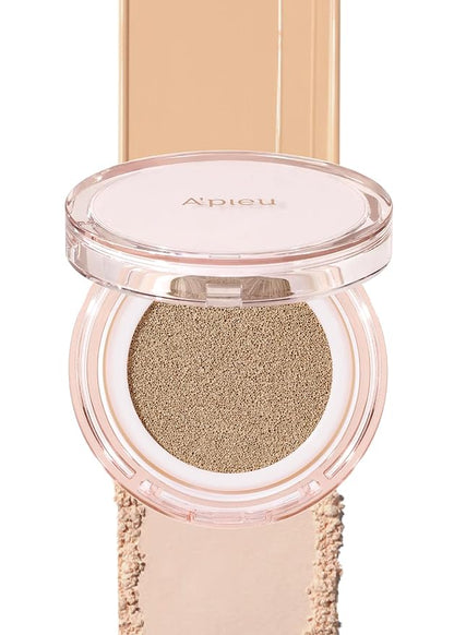 A'PIEU Waterlock Cushion Foundation No.23 Natural Beige Semi-Matte Natural Coverage Glow Foundation for Lasting Moisture, 3-Layered Hyaluronic Acid, Paraben-Free