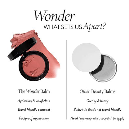 LAURA GELLER NEW YORK The Wonder Balm Complexion Enhancer - Hydrating Weightless Subtle Hint of Color + Glow for Mature Skin - Vegan Squalane - Apply to Cheeks & Lips (03 Rosy Refresh)