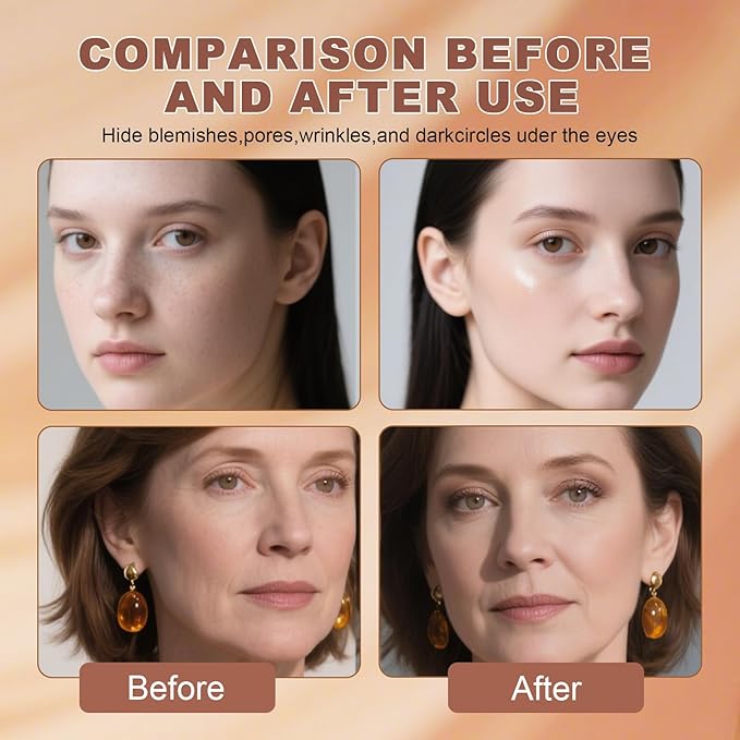 Full coverage Foundation,Lightweight and Flawless Finish Foundation Makeup Matte Base for All Skin Types,Pale,1.0 fl.oz/30ml