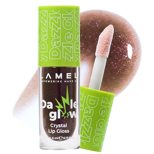 Dazzle Glow Crystal Clear Lip Gloss - Hydrating, Non Sticky, High-Glossy Lip Gloss - 408 Cherry Cola