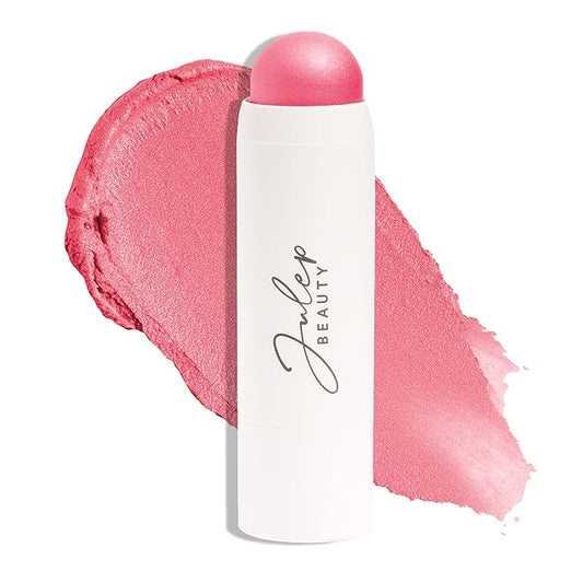 Julep Radiant Glow Duo: So Awake Snail Mucin Complexion Booster Moisturizer + Face Primer & Skip The Brush Cream-to-Powder Blush Stick in Peony Pink Makeup & Skincare Set