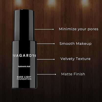 Nude Light Foundation - Fluid and Sensorial Makeup - With Moisturizing Properties - Smooth Coverage Blurs Small Imperfections for Flawless Appearance - 285 Pink Honey - 1.01 oz