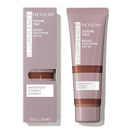 Revlon Illuminance Tinted Serum, Triple Hyaluronic Acid, Evens Out Skin Tone Over Time and Hydrates All Day, SPF 15, 605 Rich Mahogany, 0.94 fl oz.