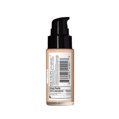 Revlon Liquid Foundation, ColorStay Face Makeup for Combination & Oily Skin, SPF 15, Medium-Full Coverage with Matte Finish, Ivory (110), 1.0 oz (Pack of 2)