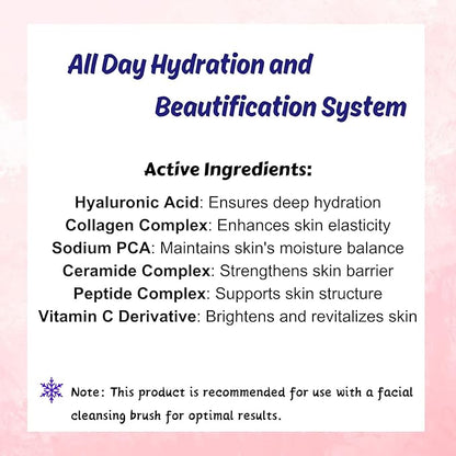Suppin BB Hydrating Skincare Cream, Makeup Foundation Moisturizer for Women of All Skin Types, Strenghtens & Enhances Skins, Lightweight C Pastel Rose, 1.06oz/30g