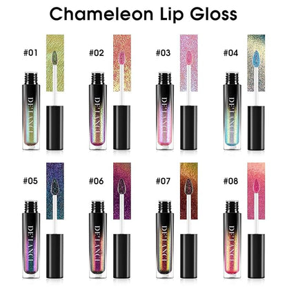 Chameleon Liquid Lipstick Purple Green Color,Shimmer Metallic Colourful Lip Gloss for Women Girls Lips Makeup Gift,Hydrating Waterproof and Long Lasting Lip Stick Shiny,Talc-Free,#3