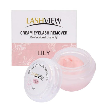 LASHVIEW Eyelash Extension Remover Cream, Special LILY Flavor, Lash Extension Remover Cream Professional Eyelash Extensions Remover for Salon,5g