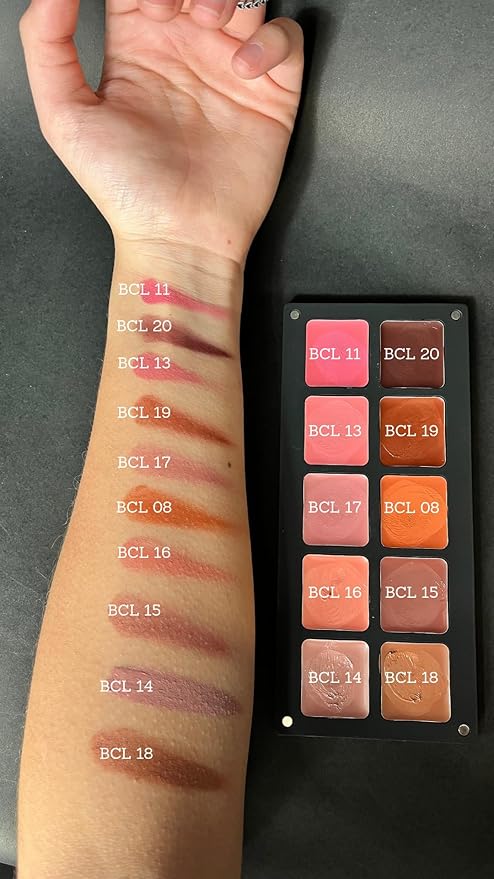 Cheeks & Lip Palette | Lipstick and Blush | Cream Formula | Reusable Magnetic Case | For All Skin Types (Coffe, Nude)