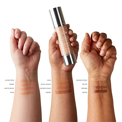 100% PURE Tinted Moisturizer Anti-Aging Face Makeup - Fruit Pigmented Alpine Rose Light to Medium Coverage & Dewy Glow - Lightweight Foundation Fair Skin w/Pink Undertone - Vegan - 1.7 Fl Oz