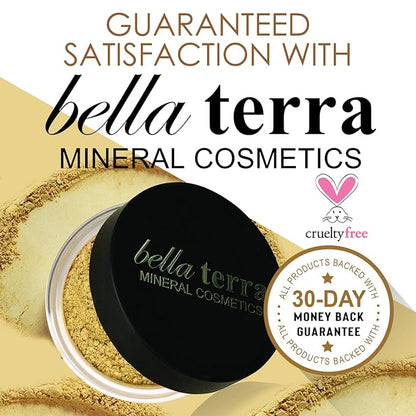 Bellaterra Cosmetics Mineral Powder Foundation | Long-Lasting All-Day Wear | Buildable Sheer to Full Coverage – Matte | Sensitive Skin Approved | Natural SPF 15 (Honey) 9 grams
