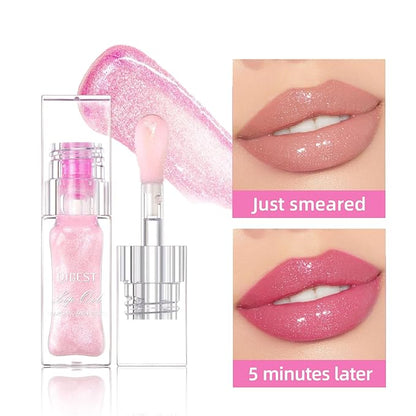Magic Color Changing Moisturizing Lip Glow Oil Plumping Glimmer Glow Lipstick, Hydrating Lip Gloss Lip Care, Long Lasting Non-sticky Fresh Texture Lip Oil (Color Changing 03)
