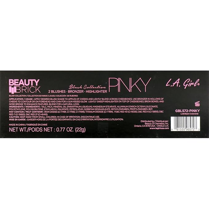 L.A. Girl Beauty Brick Blush Collection, Pinky GBL572