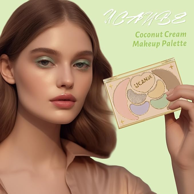 UCANBE All in One Makeup Kit - 4 Shimmer Matte Eyeshadow, 1 Pink Blush, 1 Bronzer Contour, 1 Illuminator Highlighter Makeup Palette Make Up Sets for Women Girls Teens Gift (06 Bucolic Makeup Palette)