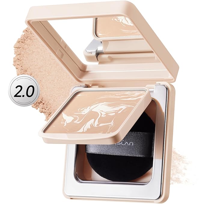 Black Magnet Soft Focus Powder, Waterproof Translucent Pressed Setting Powder, 24H Longlasting Talc-Free Face Powder, Oil Control Compact Makeup,04 Warm Ivory For Dry&Com Skin, 0.28Oz