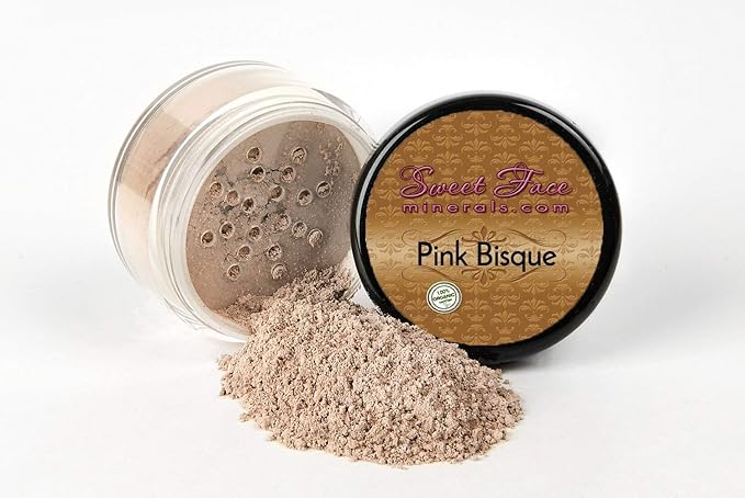 PINK BISQUE FOUNDATION Sample to Bulk Sizes Mineral Makeup Matte Jar Bare Face Powder Sheer Natural Cover (20 Gram Jar)