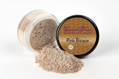 PINK BISQUE FOUNDATION Sample to Bulk Sizes Mineral Makeup Matte Jar Bare Face Powder Sheer Natural Cover (20 Gram Jar)