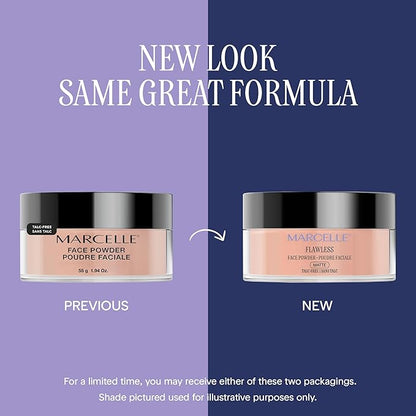 Marcelle Loose Setting Face Powder, Medium Translucent, Talc-Free, Mattifying, Natural & Smooth Finish, Flawless Complexion, Long-Lasting, Hypoallergenic, Fragrance-Free, Cruelty-Free, 1.94 Oz.