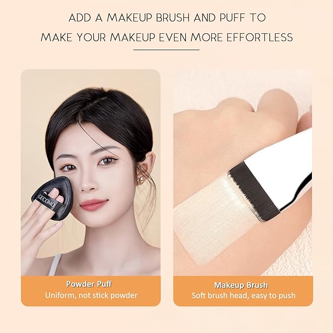 Color Changing Foundation 4 in 1 Medium Full Coverage Concealer Foundation，Match Cosmetics Foundation-Light Spectrum with SPF 50+，Oil Control & Longwearing & Waterproof for Concealer Makeup(2PCS)