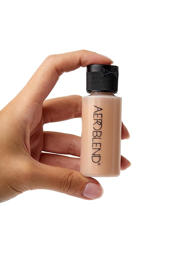 AEROBLEND Airbrush Foundation Makeup (O40) Professional, Water-Based, Buildable, Long-wearing, For all skin types, 1 oz