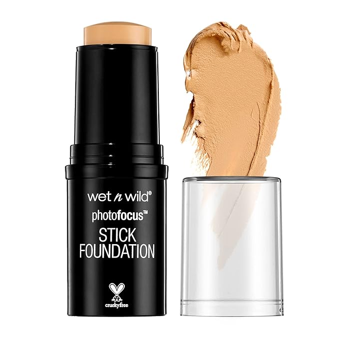 wet n wild Photo Focus Matte Foundation Stick Makeup Bundle with Classic Ivory and Soft Ivory Shades | Vegan & Cruelty-Free