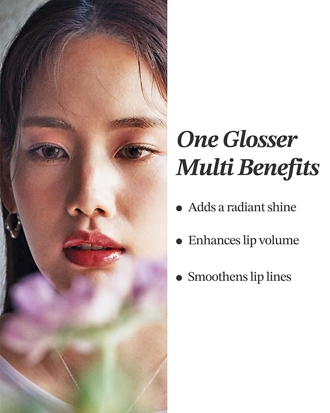 Glint Tint Glosser (Lisianthus, 0.09oz) - Hydartions, Moisturizing Plumping Lip Gloss with Radiant Shine, Long Lasting, Korean Skin Care.