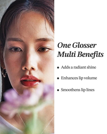 Glint Tint Glosser (Lisianthus, 0.09oz) - Hydartions, Moisturizing Plumping Lip Gloss with Radiant Shine, Long Lasting, Korean Skin Care.