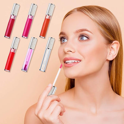 Patelai 12 Pcs 5 ml Rhinestone Lip Gloss Tubes Crystal Lip Balm Tubes for Empty Bottles Refillable Rhinestone Container Plastic Cosmetic Bottles